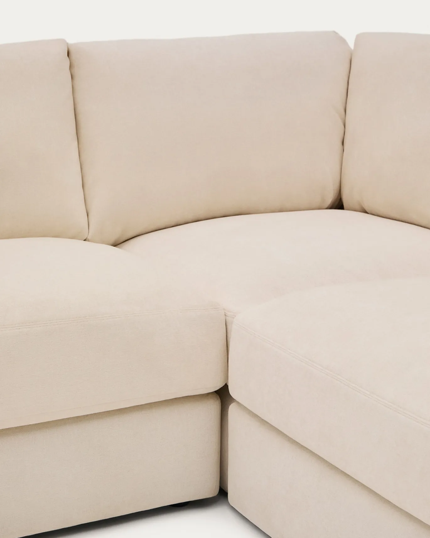 Kave Home 5-zitshoekbank Alea Ecru Chenille Modulaire 310x310cm