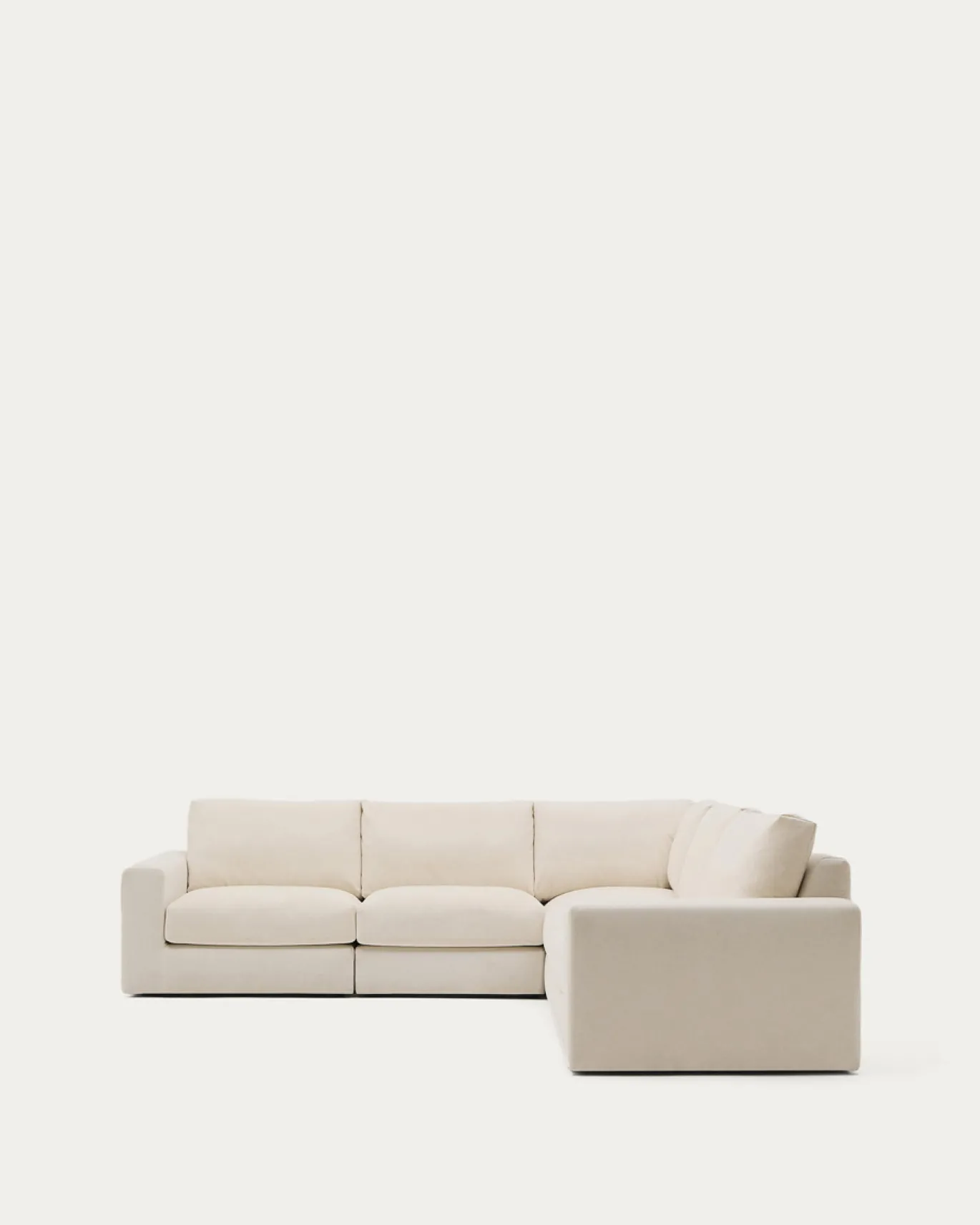 Kave Home 5-zitshoekbank Alea Ecru Chenille Modulaire 310x310cm