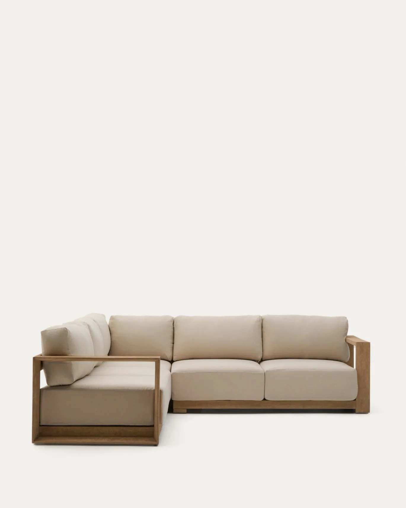 Kave Home 5-zitshoekbank Ambra Acaciahout 248cm