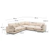 Kave Home 6-zitshoekbank Gala Beige Chenille 300x300cm