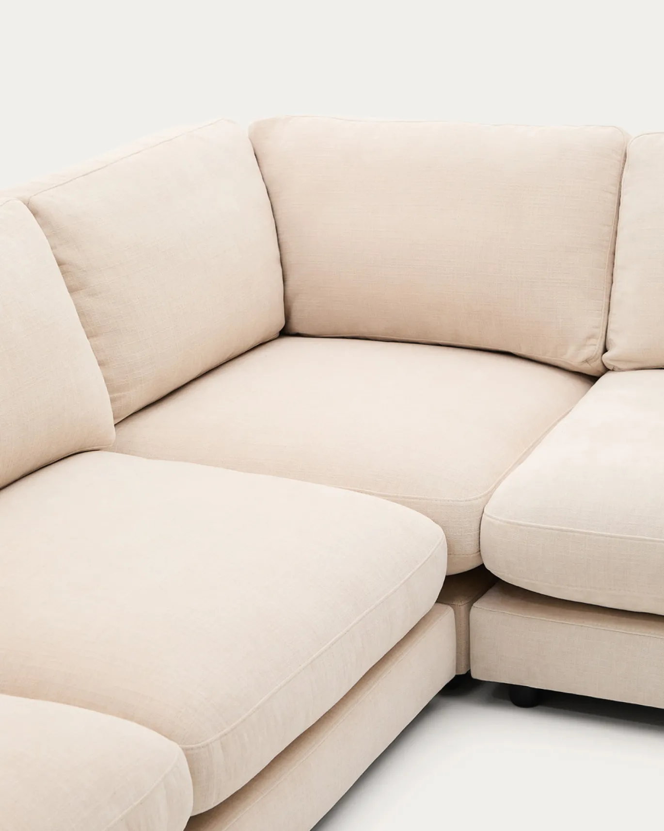 Kave Home 6-zitshoekbank Gala Beige Chenille 300x300cm