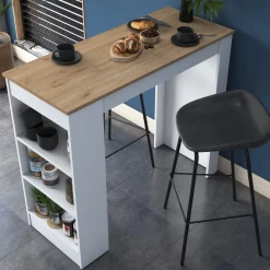 Keukentafel Jalova Melamine Walnoot Wit