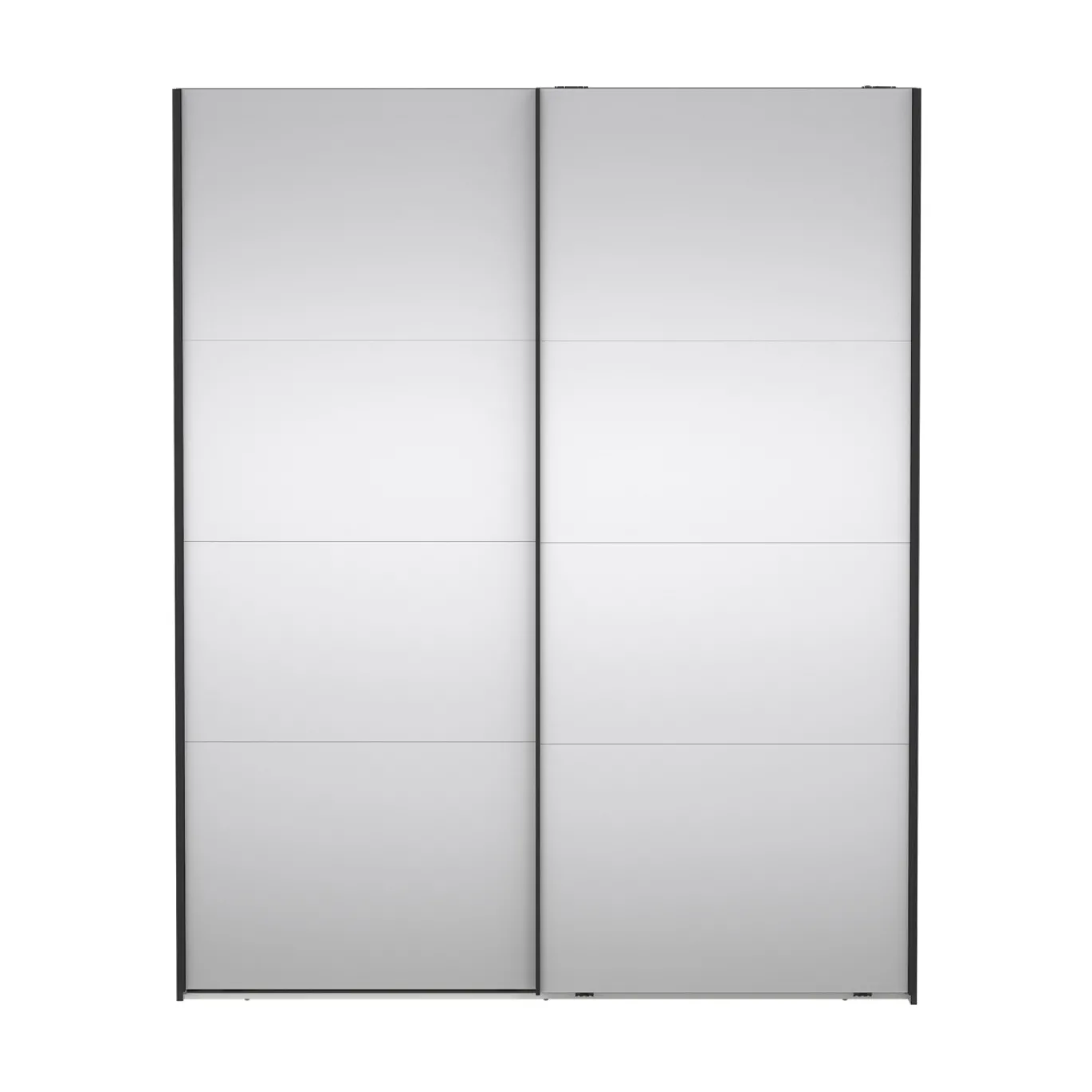 Kledingkast Catania Matgrijs 180x220cm Schuifdeuren Met Spiegel - Giga Living