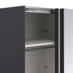 Kledingkast Catania Matgrijs 180x220cm Schuifdeuren Met Spiegel - Giga Living