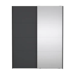 Kledingkast Catania Matgrijs Spiegel 180x220cm - Giga Living