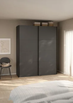 Kledingkast Catania Matgrijs 180x220cm - Giga Living