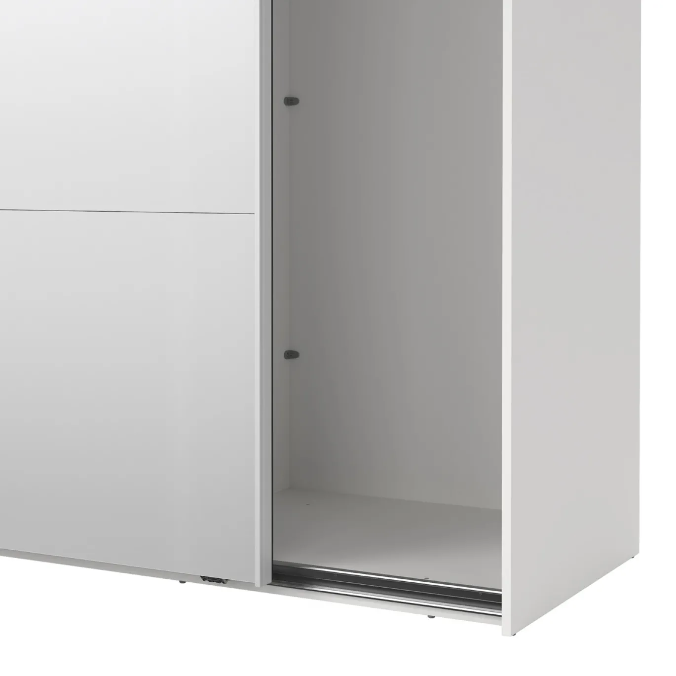 Kledingkast Catania Wit Schuifdeuren Met Spiegel 244x220cm - Giga Living