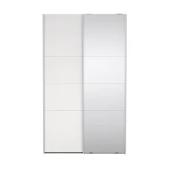 Kledingkast Catania Wit Spiegel Met Lades 120x200cm - Giga Living