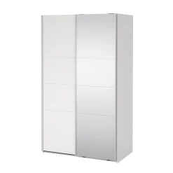 Kledingkast Catania Wit Spiegel Met Lades 120x200cm - Giga Living