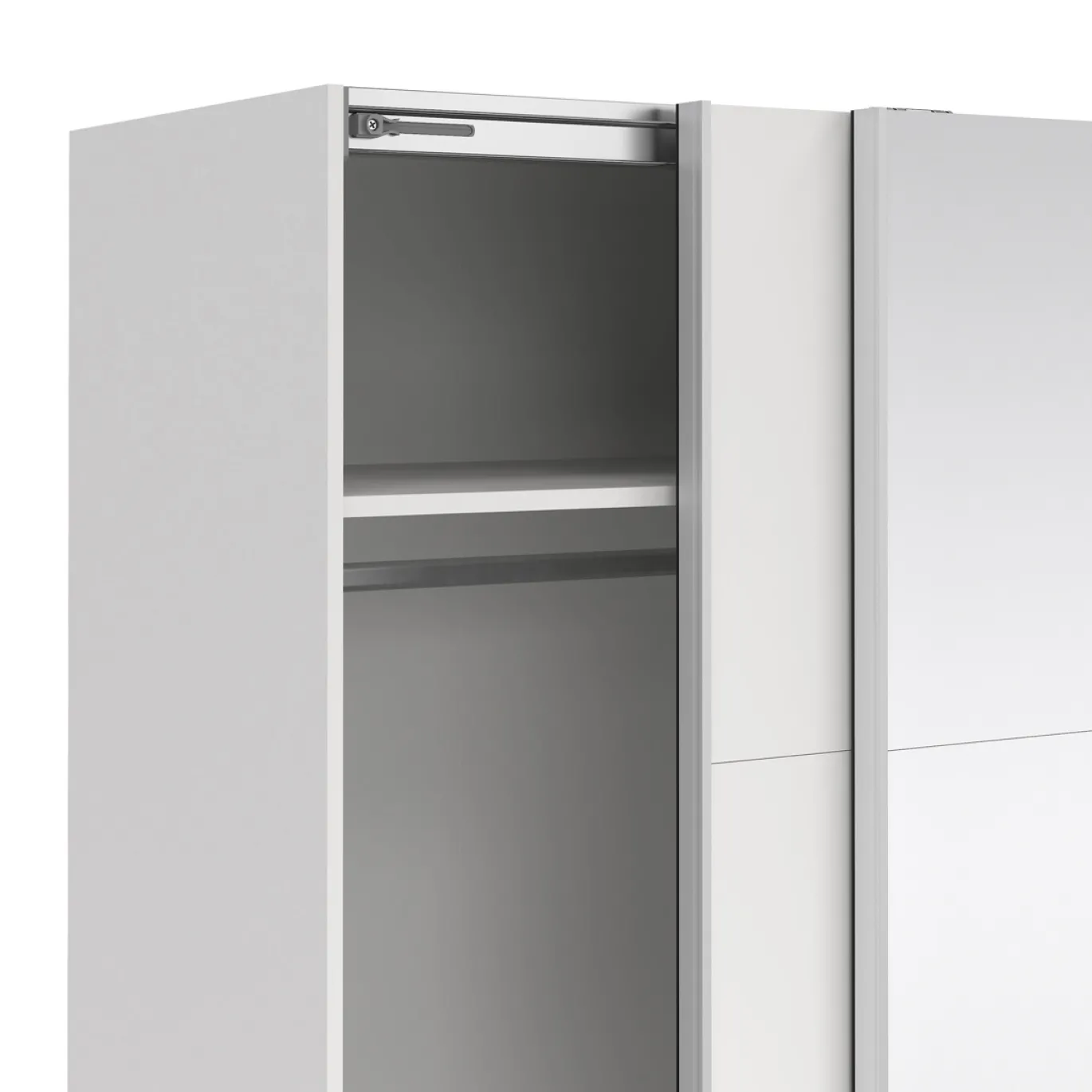 Kledingkast Catania Wit Spiegel 180x200cm - Giga Living