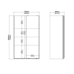 Kledingkast Catania Wit 180x200cm - Giga Living