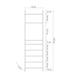 Kledingkast Dynamic D Melamine Naturel 64x225cm
