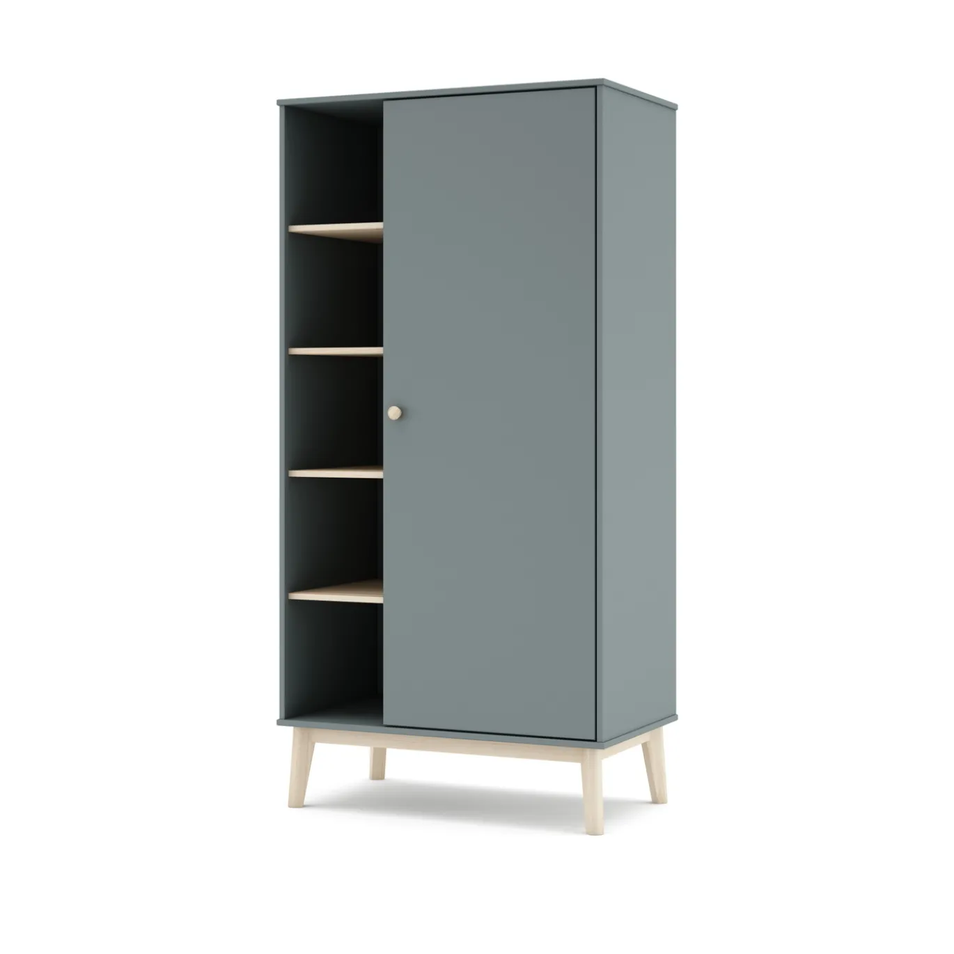 Kledingkast Esteban 1d5h Khaki Groen/wit Wax - Giga Meubel