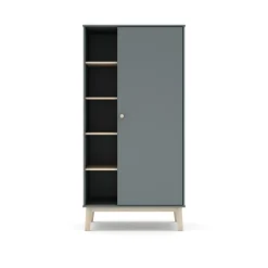 Kledingkast Esteban 1d5h Khaki Groen/wit Wax - Giga Meubel