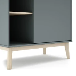 Kledingkast Esteban 1d5h Khaki Groen/wit Wax - Giga Meubel