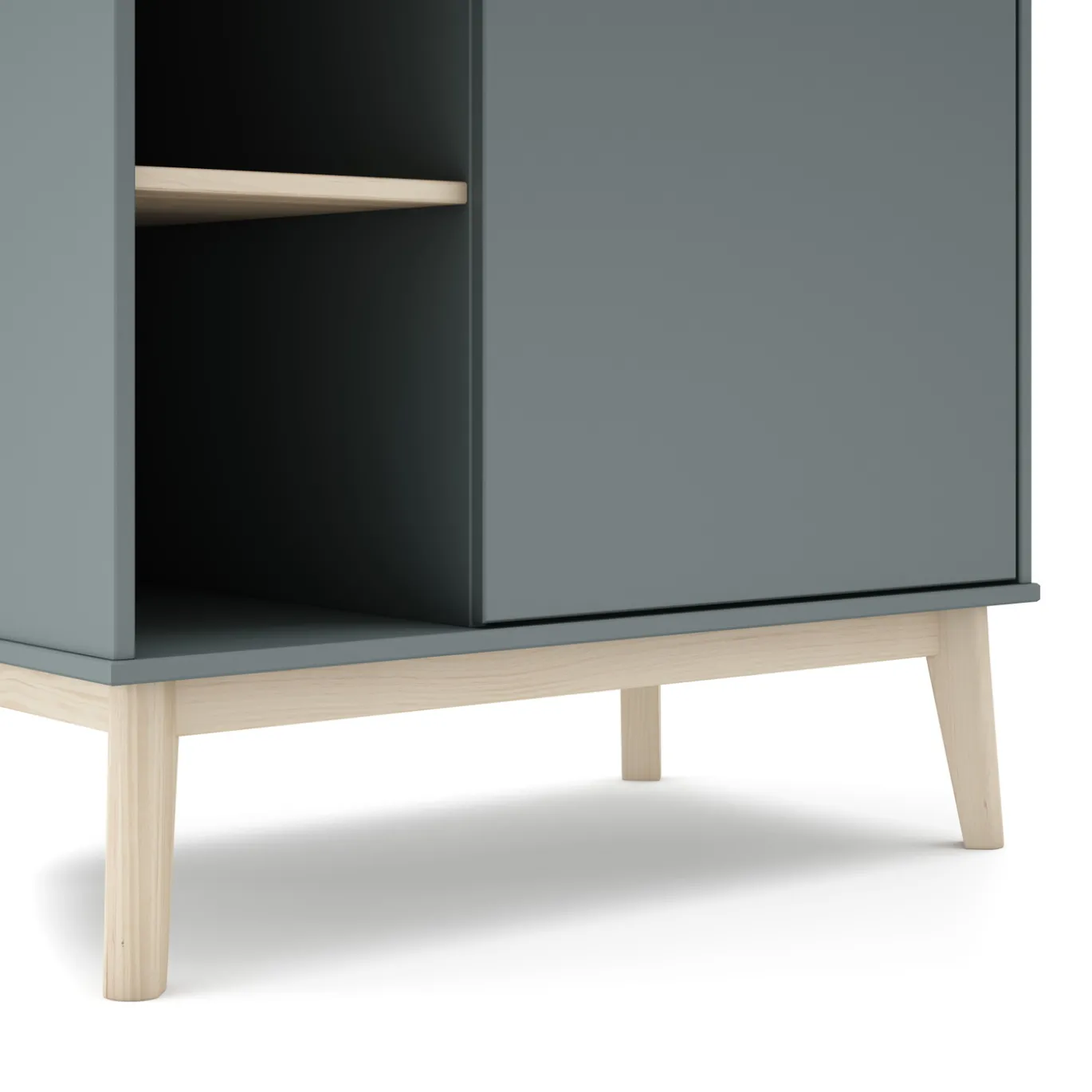 Kledingkast Esteban 1d5h Khaki Groen/wit Wax - Giga Meubel