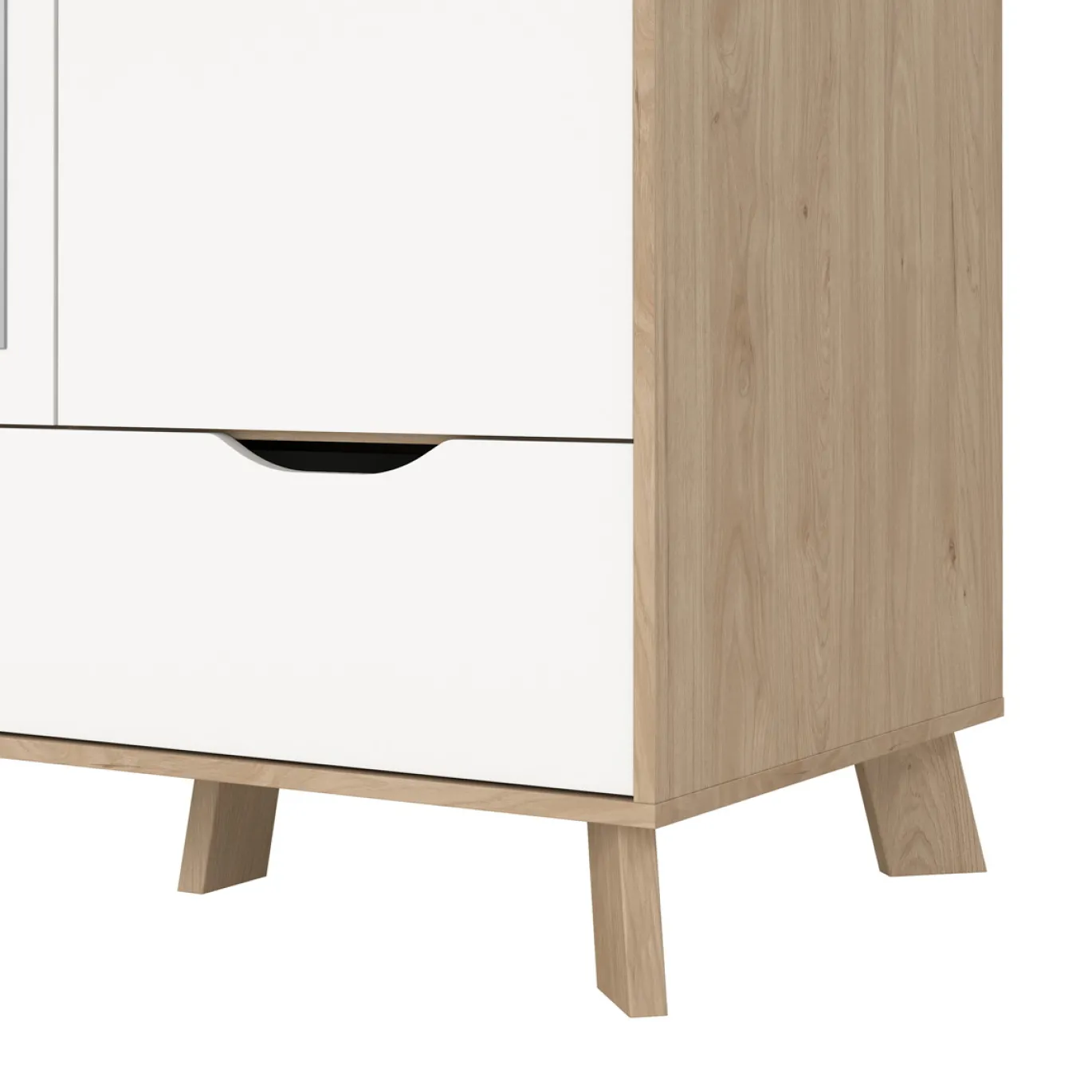 Kledingkast Ikast Wit Jackson Hickory - Giga Living