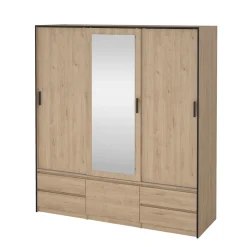Kledingkast Line Jackson Hickory 181x200cm - Giga Living