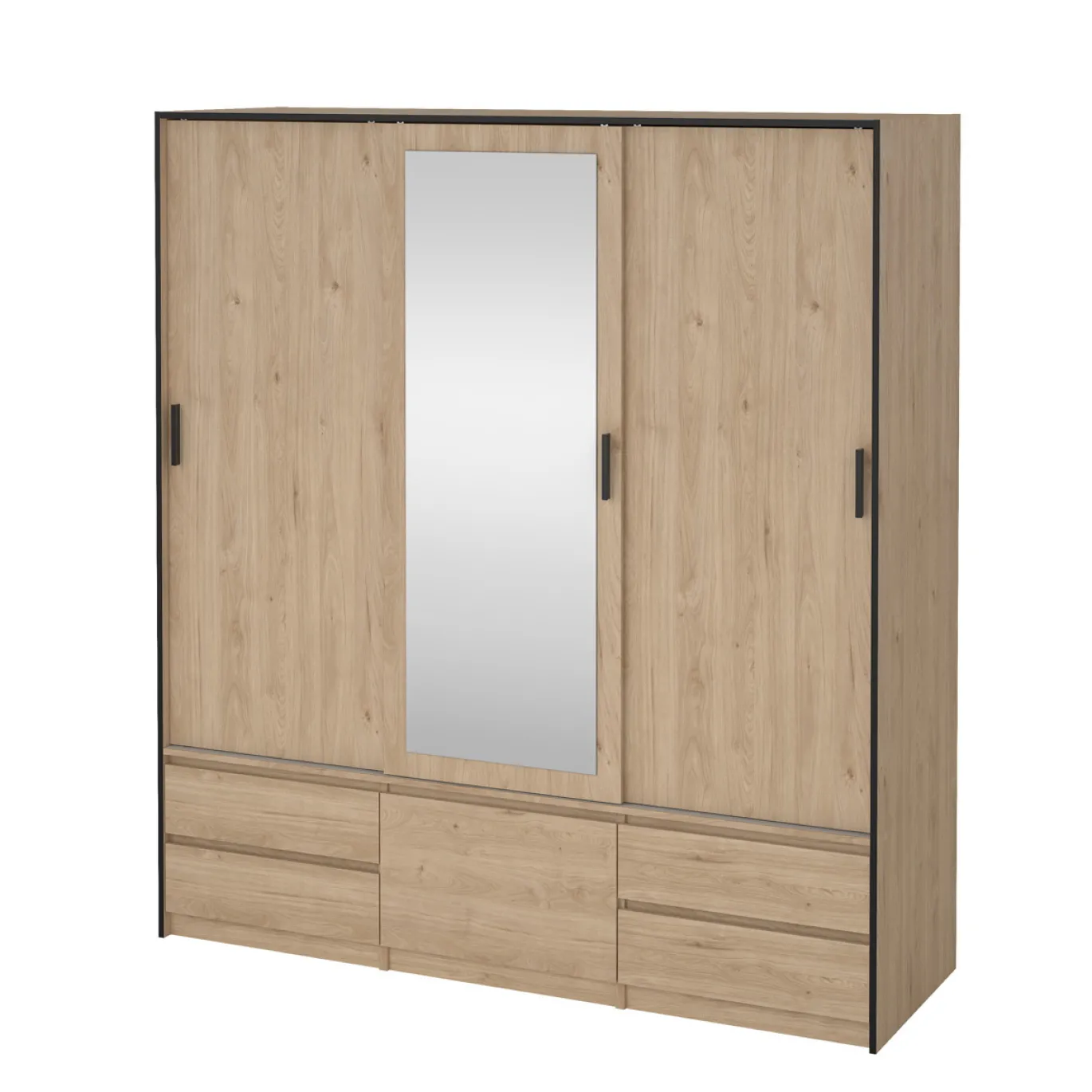Kledingkast Line Jackson Hickory 181x200cm - Giga Living