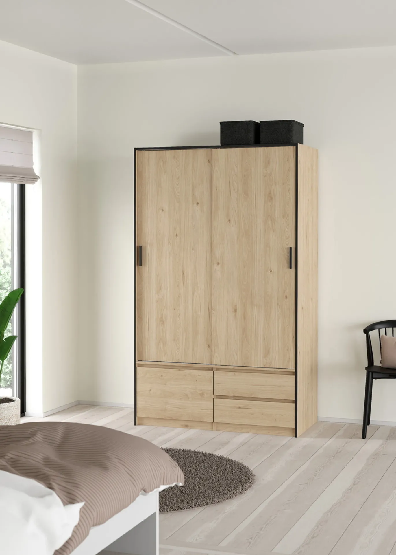 Kledingkast Line Jackson Hickory 121x200cm - Giga Living