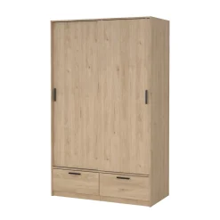 Kledingkast Line Jackson Hickory 2-deurs + 2-lades - Giga Living