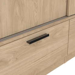 Kledingkast Line Jackson Hickory 2-deurs + 2-lades - Giga Living