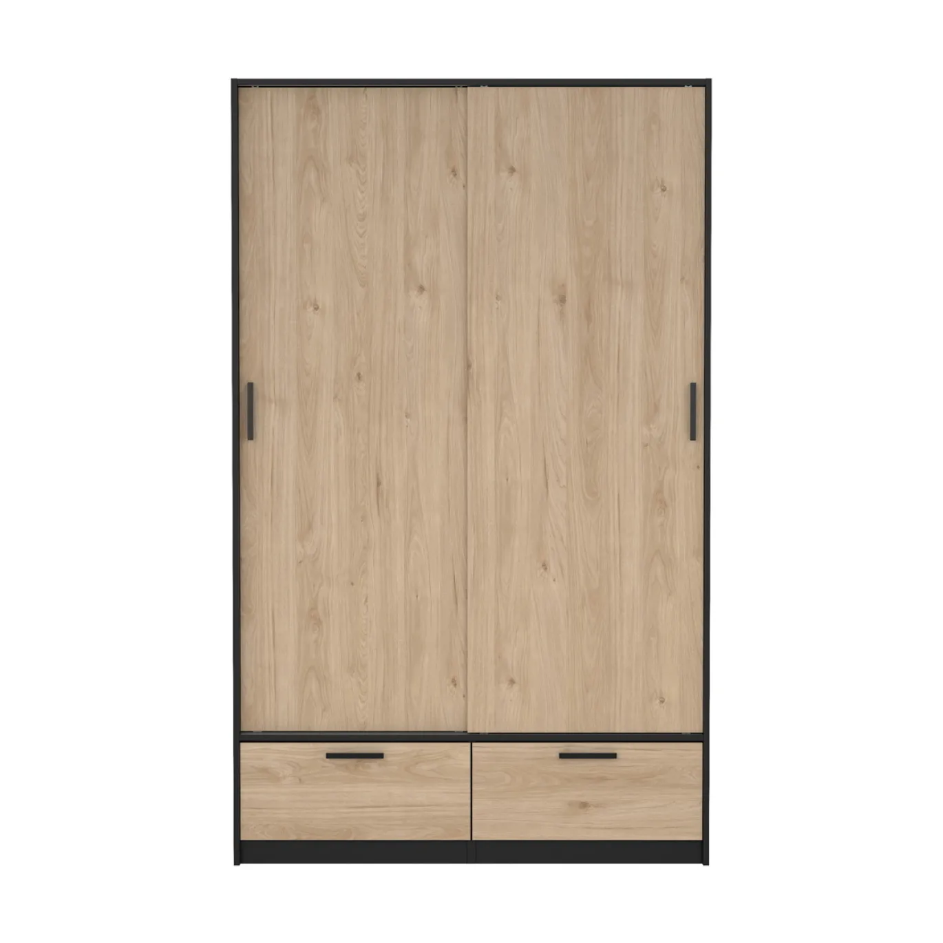 Kledingkast Line Mat Zwart Jackson Hickory - Giga Living