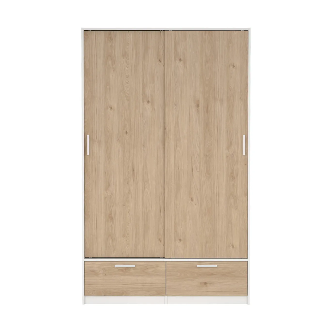 Kledingkast Line Wit Jackson Hickory 2-deurs + 2-lades - Giga Living