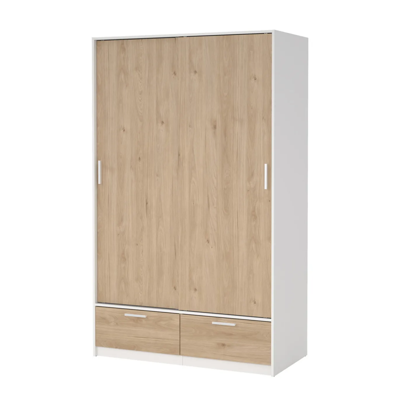 Kledingkast Line Wit Jackson Hickory 2-deurs + 2-lades - Giga Living