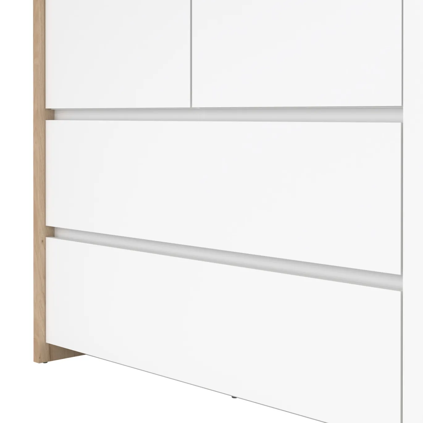 Kledingkast Next Jackson Hickory Wit Hoogglans 149x202cm - Giga Living