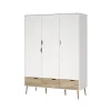 Kledingkast Oslo Wit/Naturel - Giga Living