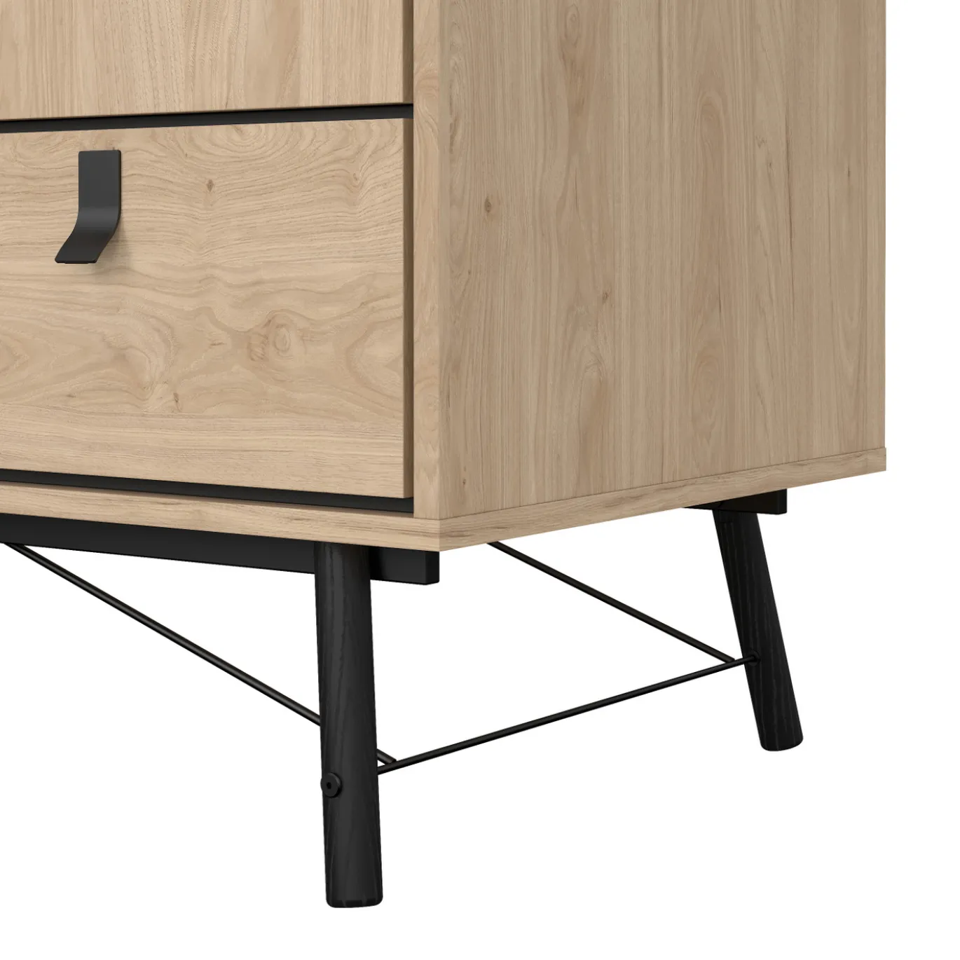 Kledingkast Ry met 3 deuren + 3 lades Hickory - Giga Living