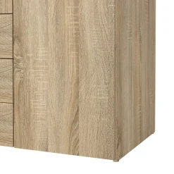 Kledingkast Space Naturel 4-deurs + 3-lades - Giga Living