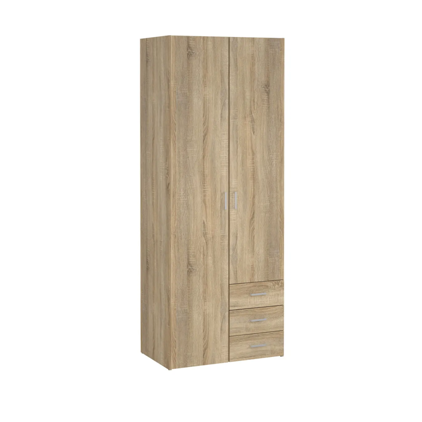 Kledingkast Space Naturel 2-deurs + 3-lades - Giga Living