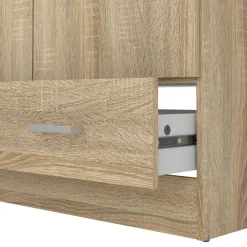 Kledingkast Space Naturel 2-deurs + 1-lade - Giga Living