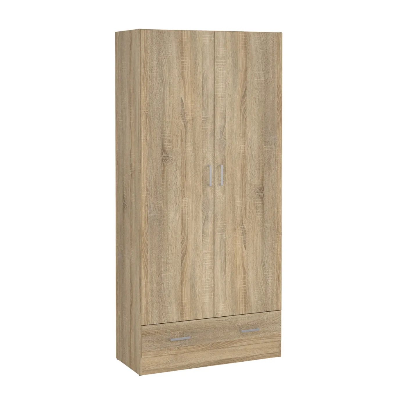 Kledingkast Space Naturel 2-deurs + 1-lade - Giga Living