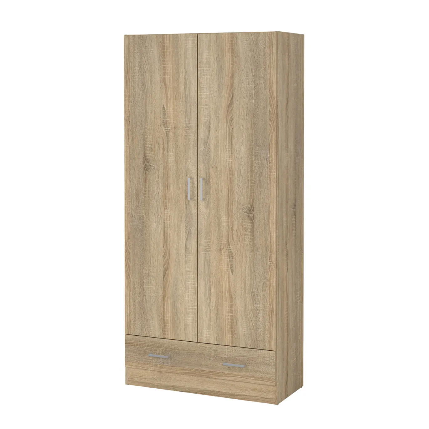 Kledingkast Space Naturel 2-deurs + 1-lade - Giga Living