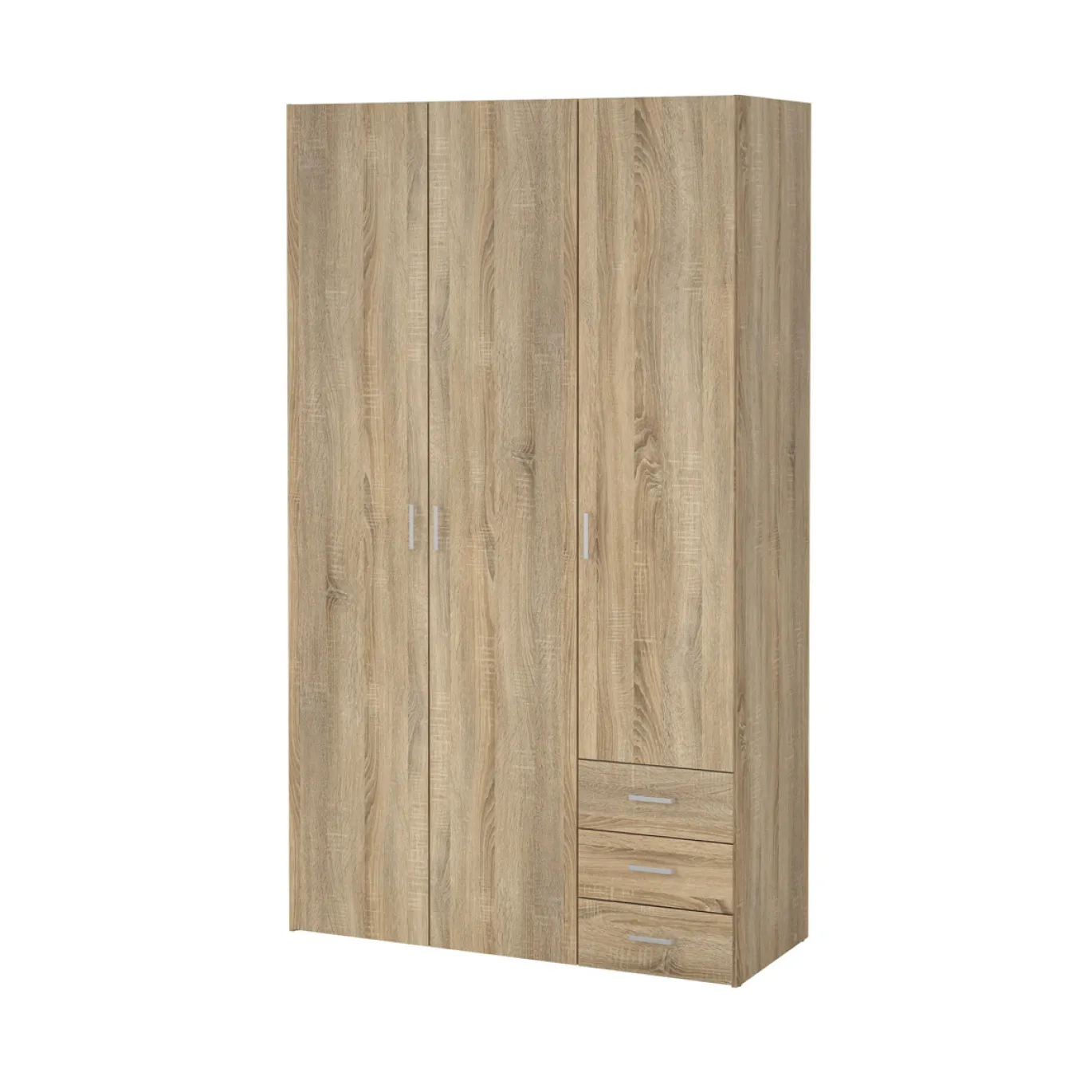 Kledingkast Space Naturel 3-deurs + 3-lades - Giga Living