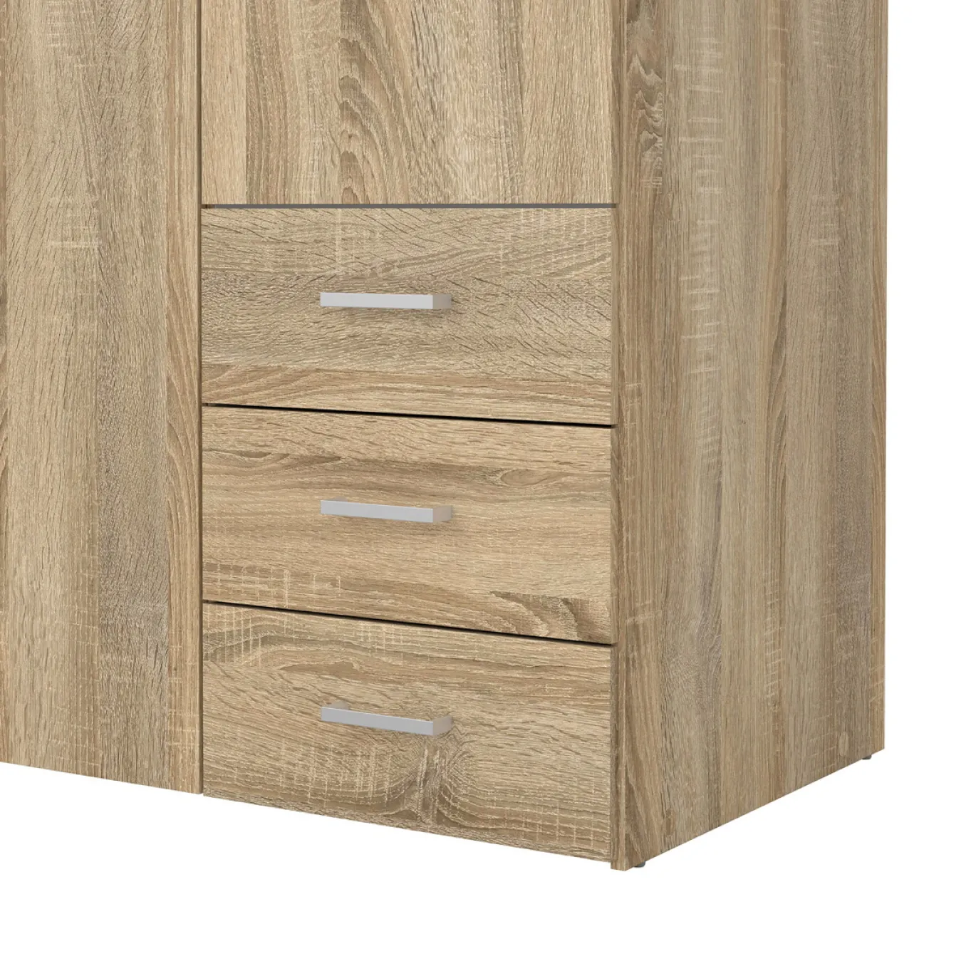 Kledingkast Space Naturel 3-deurs + 3-lades - Giga Living