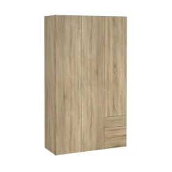 Kledingkast Space Naturel 3-deurs + 3-lades - Giga Living