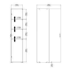 Kledingkast Space Wit 1-deurs - Giga Living