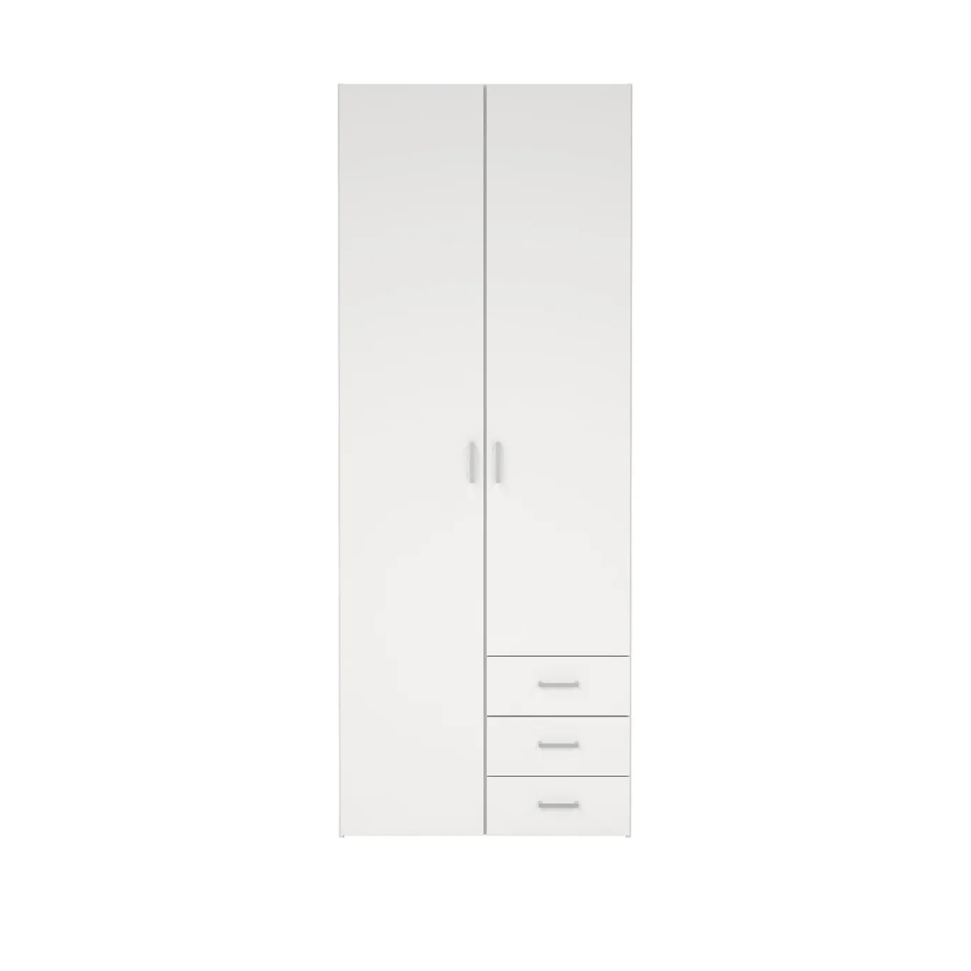 Kledingkast Space Wit 2-deurs + 3-lades 200cm - Giga Living