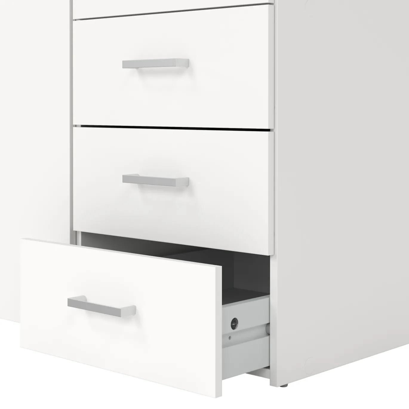 Kledingkast Space Wit 2-deurs + 3-lades 200cm - Giga Living