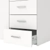 Kledingkast Space Wit 2-deurs + 3-lades 175cm - Giga Living