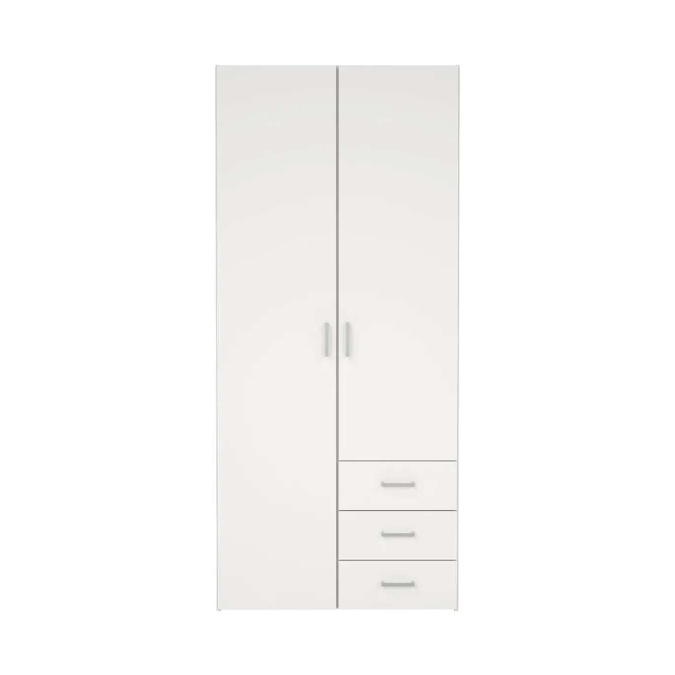 Kledingkast Space Wit 2-deurs + 3-lades 175cm - Giga Living