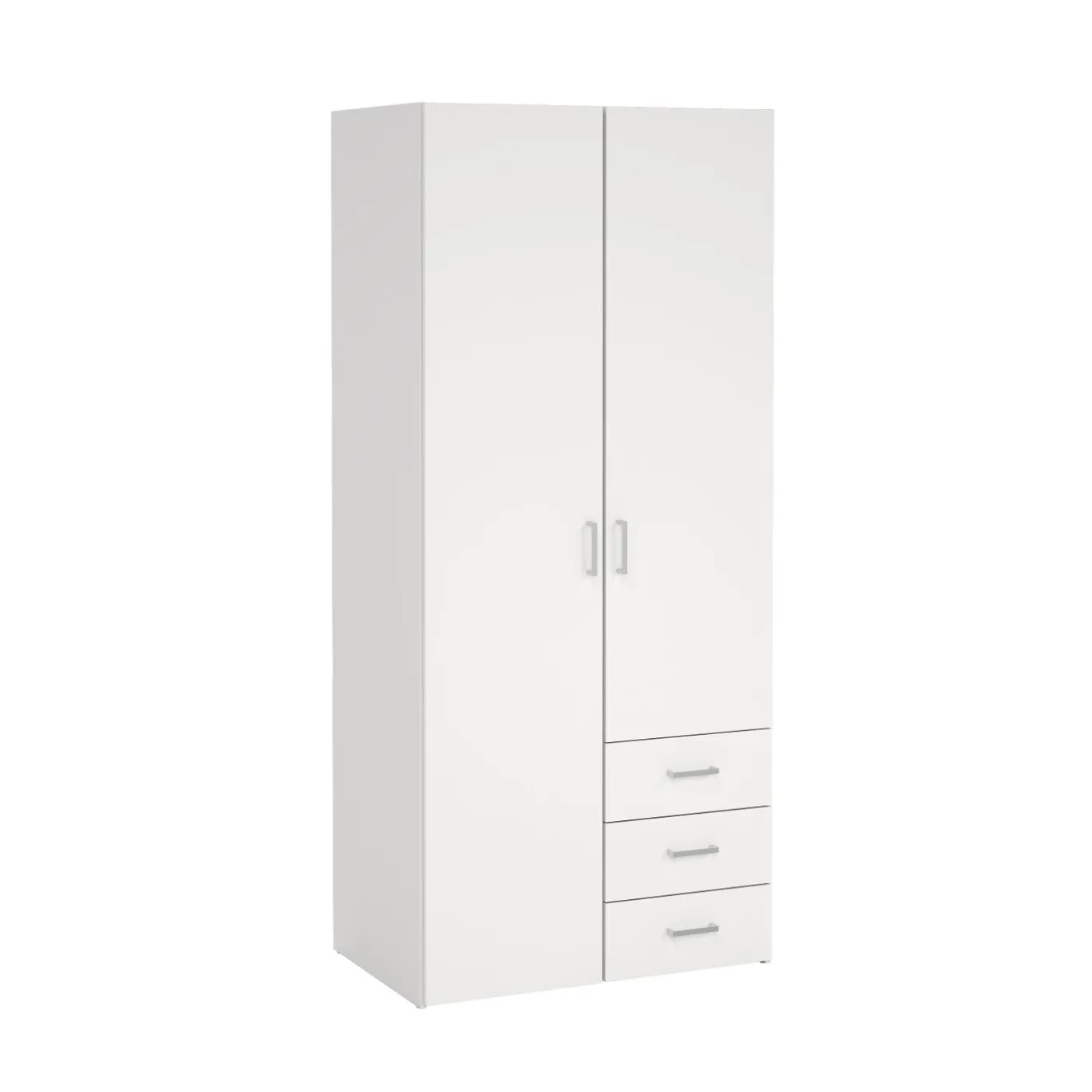 Kledingkast Space Wit 2-deurs + 3-lades 175cm - Giga Living