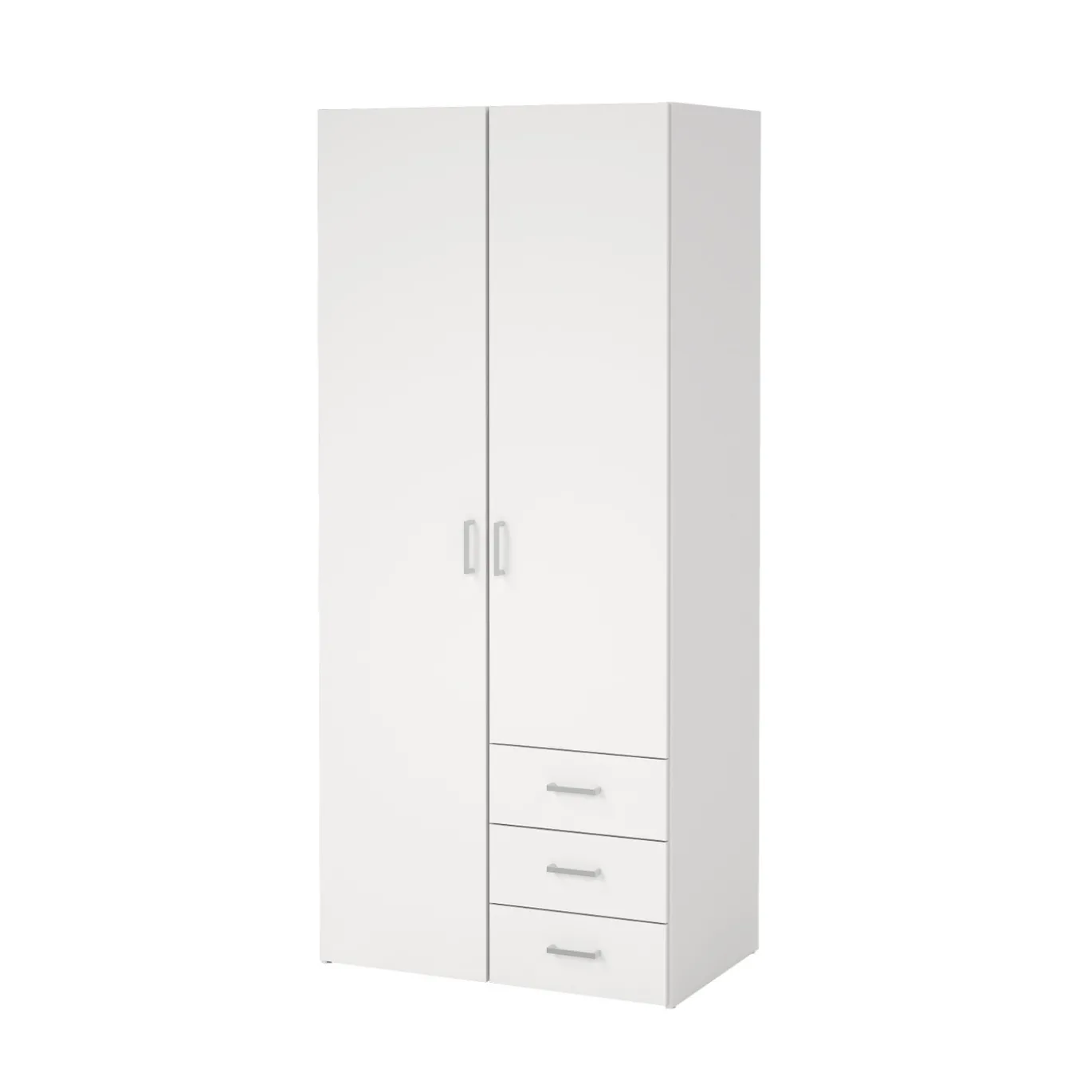 Kledingkast Space Wit 2-deurs + 3-lades 175cm - Giga Living