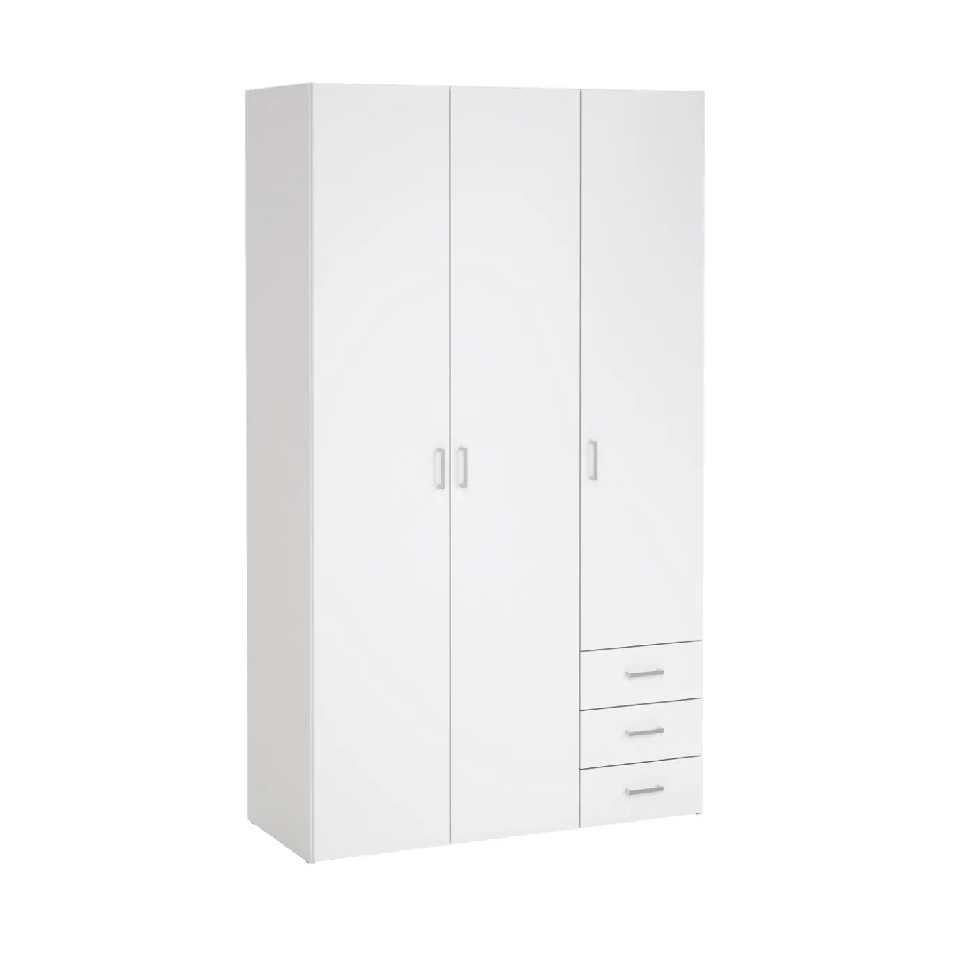 Kledingkast Space Wit Hoogglans 3-deurs + 3-lades - Giga Living