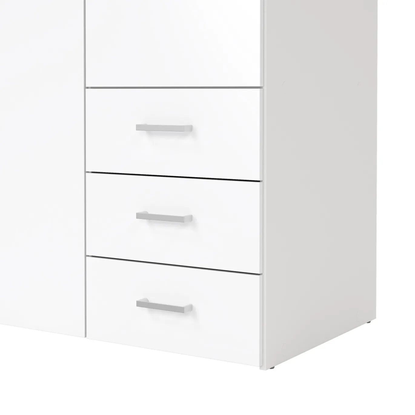 Kledingkast Space Wit Hoogglans 3-deurs + 3-lades - Giga Living