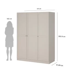 Kledingkast Viggo 3-Deurs Cashmere - Giga Living